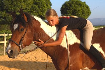 Horse and girl drill dressage France