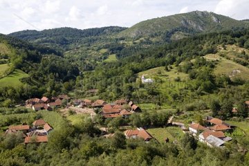 Agrartal des Tara Hategului Intransylvania Rumänien