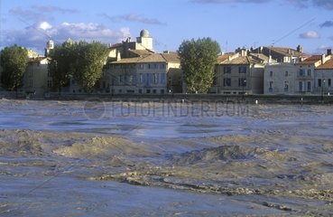 Flood of the Rhone at Arles France