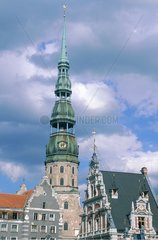Le clocher de la cathédrale de Riga.