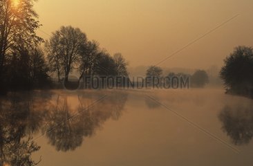 Sunrise on the banks of the Charente France