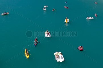 Boats on Lake of Sainte-Croix Provence France