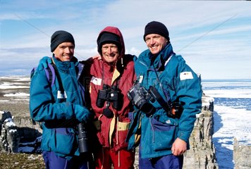 Trio of explorers Island Prince Leopold Canadian Arctic