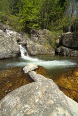 Torrent in mountains Monts d'Ardèche Regional Nature Park