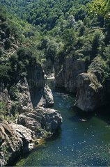 Incision in Ardèche Valley at Pont du Diable France