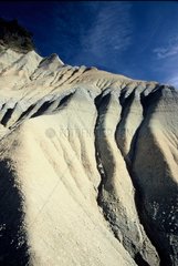 Erosionslandschaft auf der Corbeuf Cliff Auvergne Frankreich