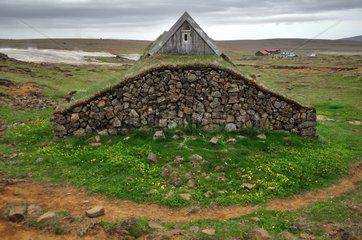 Traditional sheepfold Hveravellir Iceland