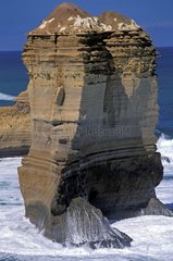 Cliffs of small islands eroded by the sea in Australia