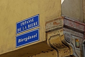 Straßburg Frankreich Bier Sackgasse Plaque