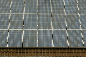 Solar panels covering a roof
