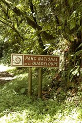 Panneau du Parc National de la Guadeloupe