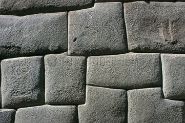 Detail einer Inka -Steinmauer Peru