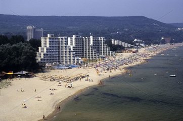 Air sight of the seaside resort of Albéna in Bulgaria