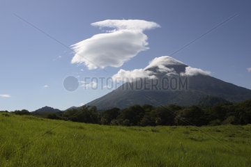 Lenticular cloud over Concepción volcano Omatepe Island