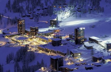 Plagne de Nuit Savoie Frankreich Skigebiet