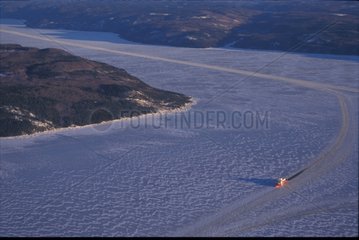 Brise-glace dans le Fjord du Saguenay Québec