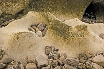 Steine â€‹â€‹am Meer auf einem Felsen -RÃ© -Insel Frankreich gestellt