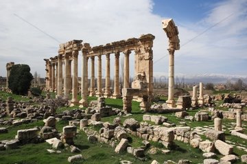 Archeological site of Baalbeck Chouf Mountains Lebanon