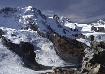 Breithorn and Klein Matherhorn at Zermatt Valais Switzerland