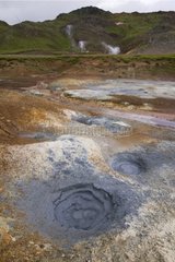 Schlammteich an der geothermischen Stelle von Krysuvik Island