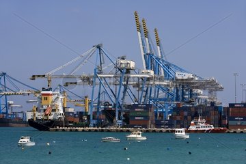 Fish farms and cargo harbour of Benghisa Malta