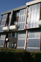 Solar building and parabola Bourgoin Jallieu France