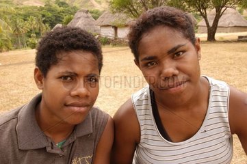 Junge melanesische Mädchen Island von Viti Levu Fidschi