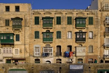 Gebäude auf den Docks von Valletta Malta