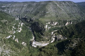 Gorges du Tarn in Sainte-Enimie Lozère Frankreich