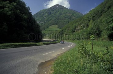 Route de Montagne Croisan la Vallée d'Ape Pyrénées Frankreich