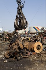 Dismantling of a truck chassis Recycling Center