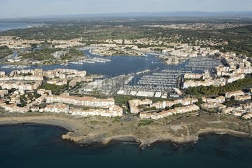 Cap d'Agde port and mediterranean littoral