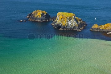 Rocky islets Larrybane Bay - Northern Ireland UK