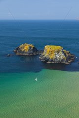 Rocky islets Larrybane Bay - Northern Ireland UK