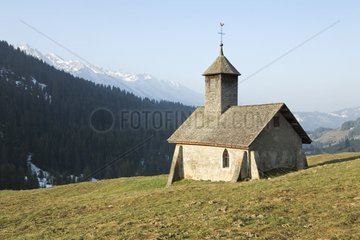 Mountain Chapel in Grand Bornand Alps France