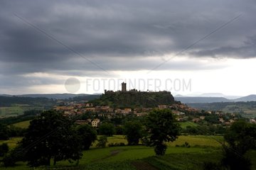 Castle of Polignac overlooking the village France
