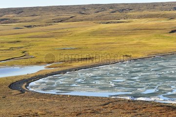 Stanwell Fletcher Lake in tundra Somerset Island Nunavut