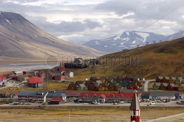East district of Longyearbyen Spitzberg