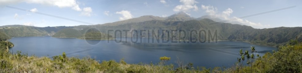 Cuicocha lake in Cotacachi Cayapas Nature Reserve Ecuador