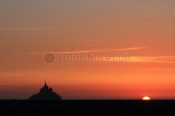 Mont-Saint-Michel at sunset - Normandy France