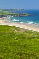 Beach and cliffs of White Park Bay - Northern Ireland UK