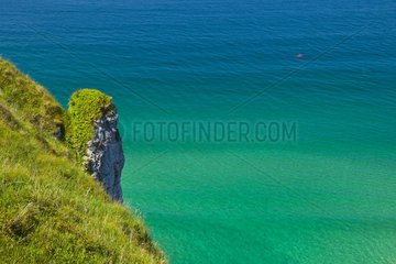 Larrybane Bay cliff - Northern Ireland UK