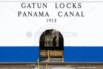 Gatun locks on Panama Canal