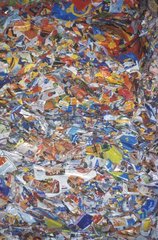 Storage of papers before recycling Paprec La Courneuve