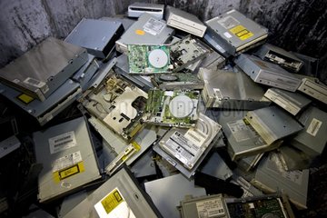Festplatten von Computern  die in einer Box verwendet werden