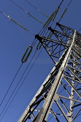 High voltage electricity tower in France