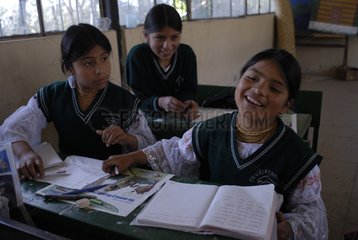 Girls in spanish class Morochos Ecuador