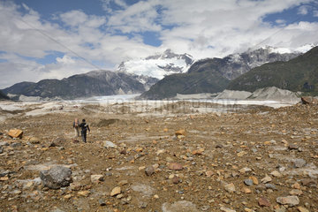 Glaciar Exploradores  end of glacier laden with sediments  Laguna San Rafael National Park  XI Region of Aysen  Chile