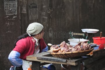 BouchÃ¨re au MarchÃ© Couvert de Yuangyang Yunnan Chine