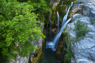 Aso Waterfalll  Añisclo Canyon  Ordesa y Monte Perdido National Park  Huesca  Aragon  Spain  Europe